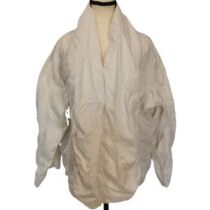 Samuel Dong Embroidered Oversized Puffy Jacket Bright White - Sz M